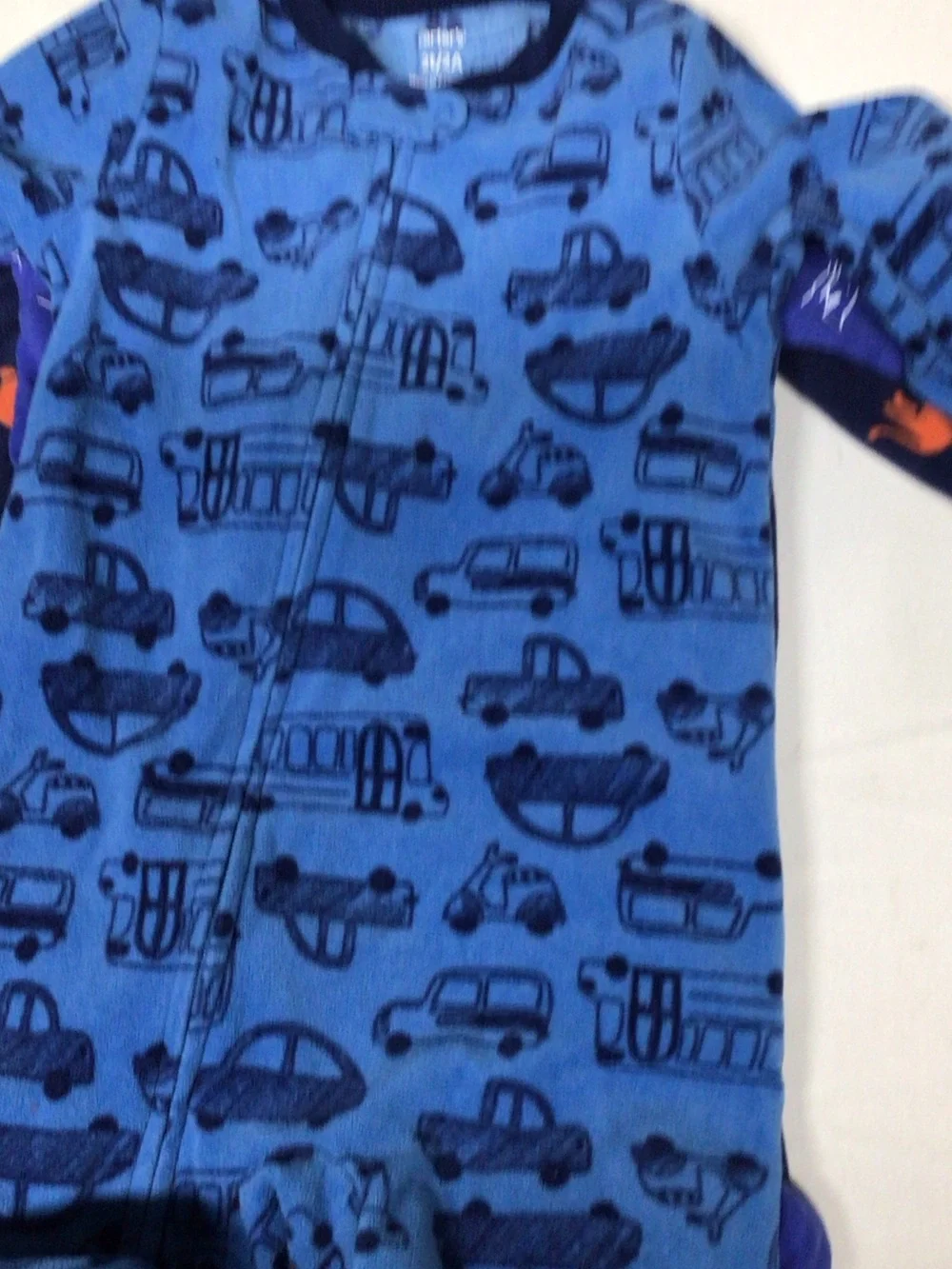 Carter's Navy Dinosaur Zip Front Footed One-Piece lot of 5 carters onesies